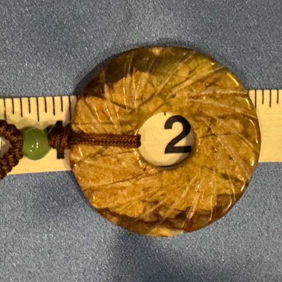 Vintage Jade Wheel  Pendant Necklace - Picture 7 of 8